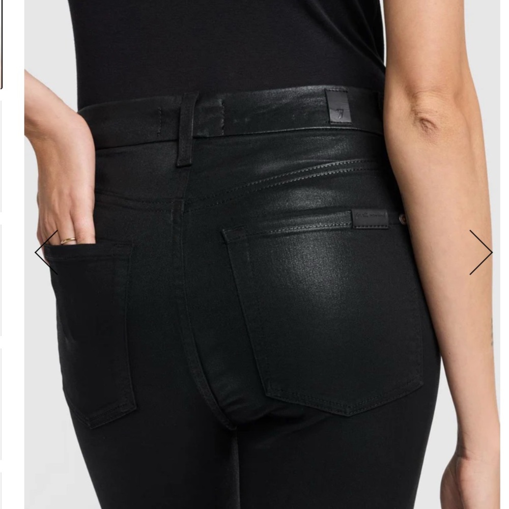 NWT 7 For All Mankind (B)air High Waist Ankle Skinny Jeans- Coated